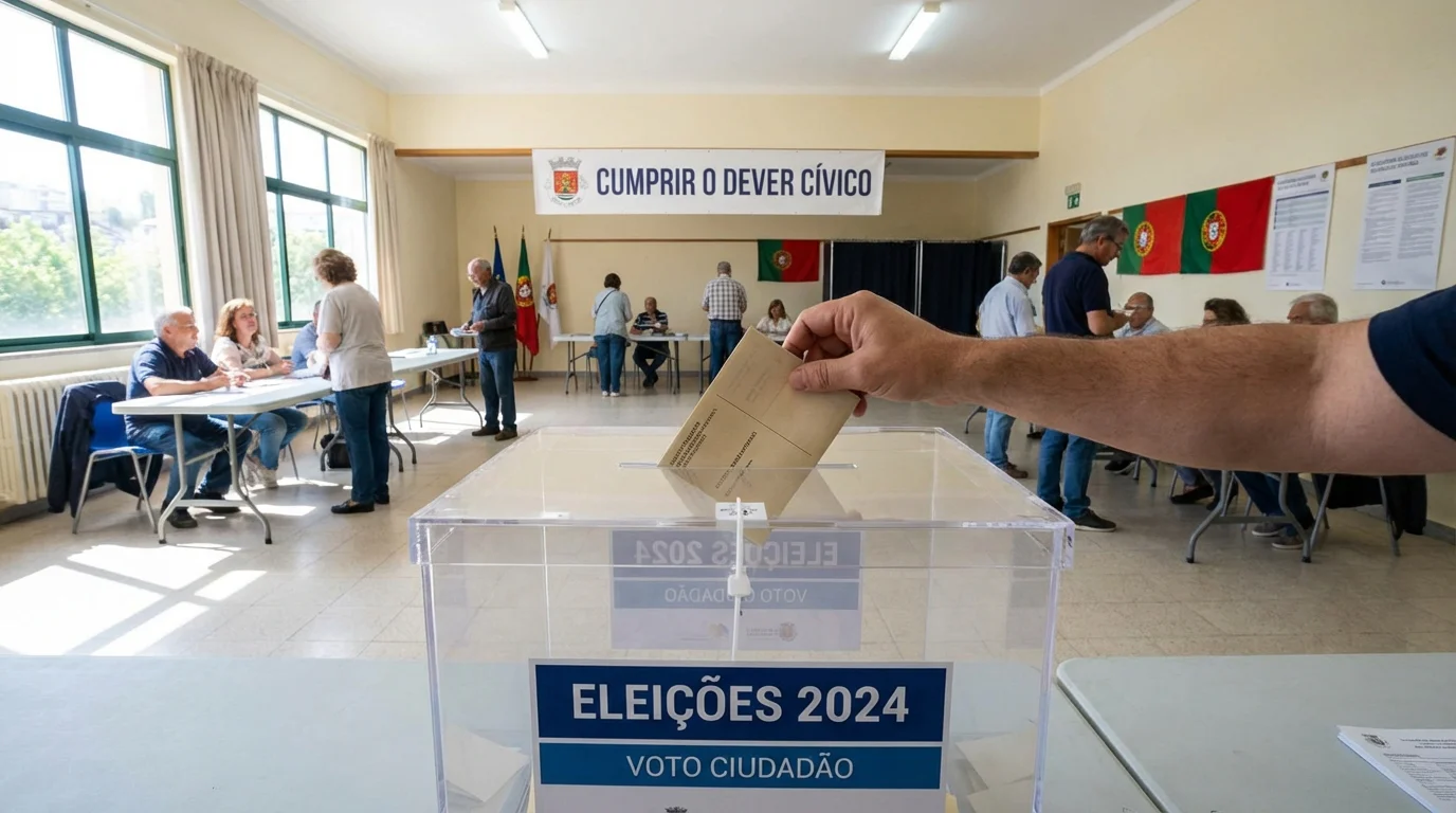 Urna de voto com boletim a ser inserido em assembleia de voto